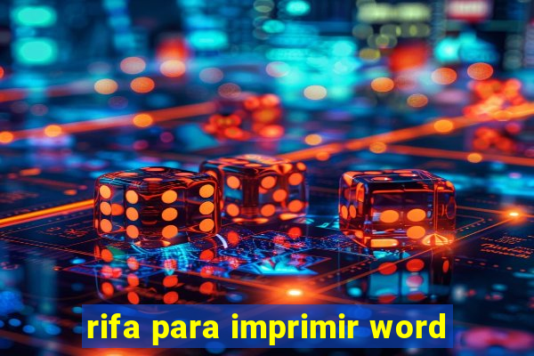 rifa para imprimir word